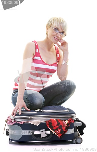 Image of woman with travel bag