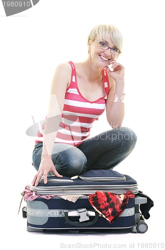 Image of woman with travel bag