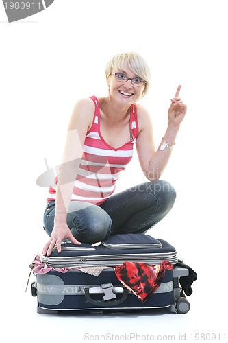 Image of woman with travel bag