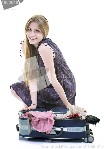 Image of woman with travel bag