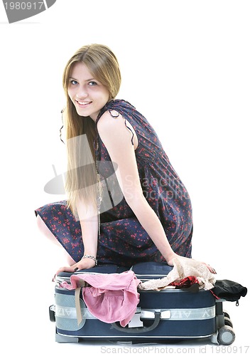 Image of woman with travel bag