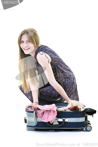 Image of woman with travel bag