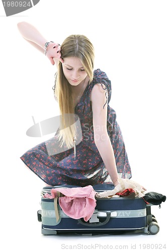 Image of woman with travel bag