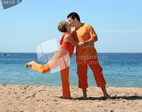 Image of Kissing on the beach