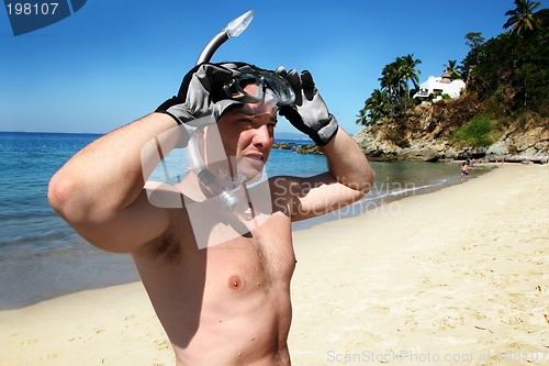 Image of Man snorkeling