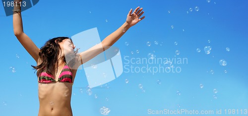 Image of Girl with bubbles