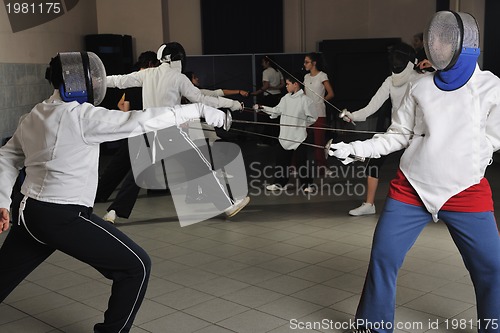 Image of sword sport athlete portrait at training