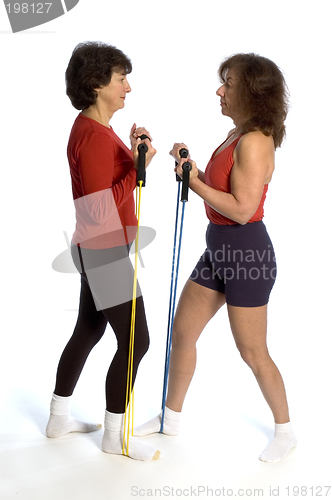 Image of two women exercising