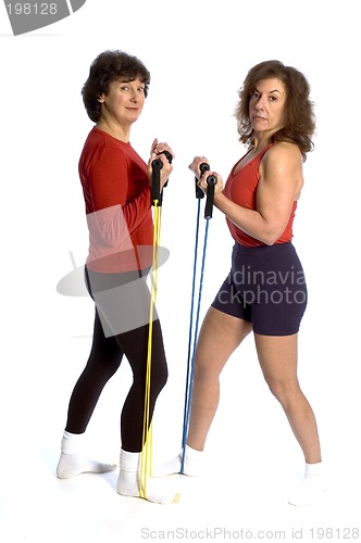 Image of two women exercising