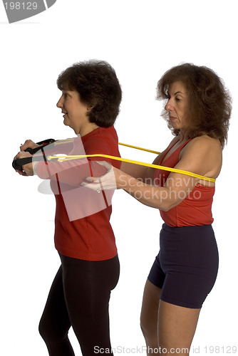 Image of two women exercising