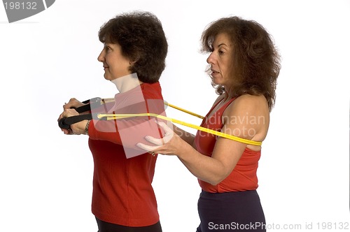 Image of two women exercising