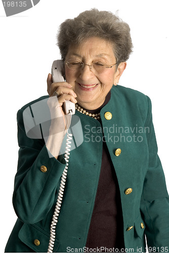 Image of senior woman telephone