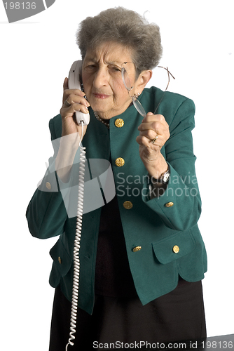 Image of senior woman telephone