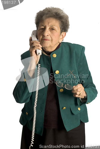 Image of senior woman telephone