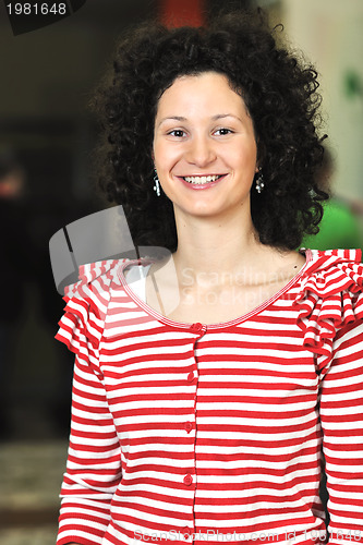 Image of student girl portrait at university campus 