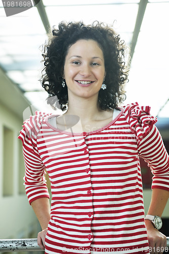 Image of student girl portrait at university campus 