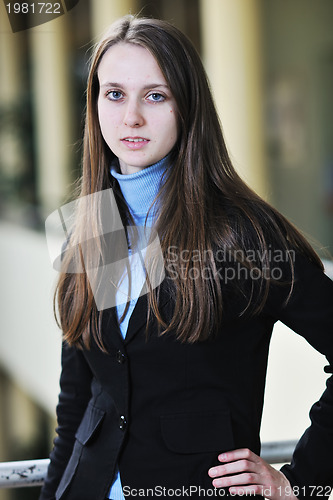 Image of student girl portrait at university campus 