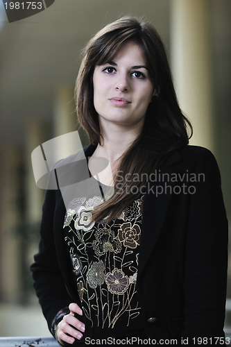 Image of student girl portrait at university campus 