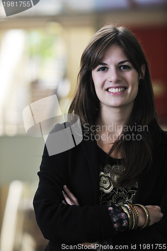 Image of student girl portrait at university campus 