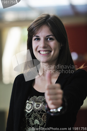 Image of student girl portrait at university campus 