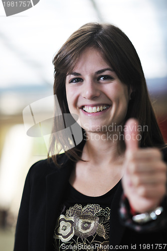 Image of student girl portrait at university campus 