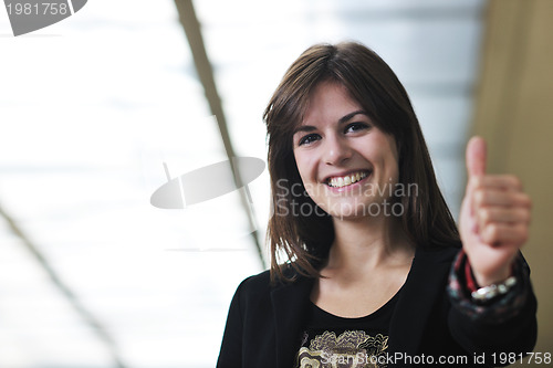 Image of student girl portrait at university campus 