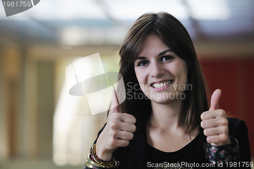 Image of student girl portrait at university campus 