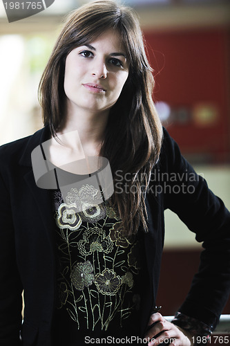 Image of student girl portrait at university campus 