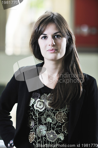 Image of student girl portrait at university campus 