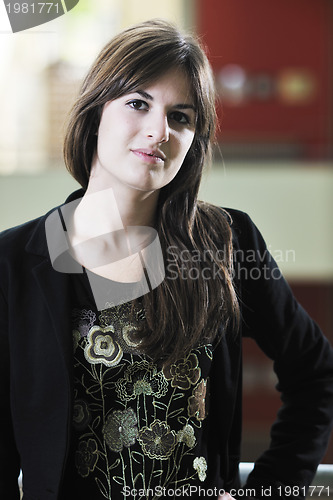 Image of student girl portrait at university campus 