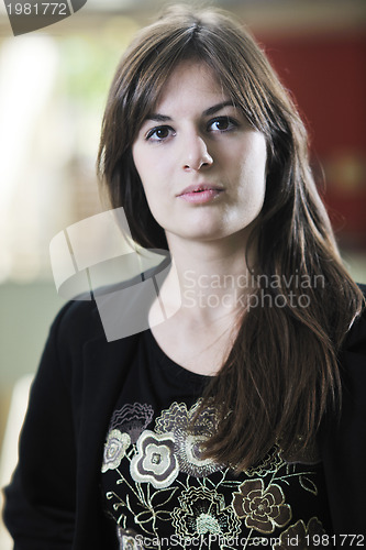 Image of student girl portrait at university campus 