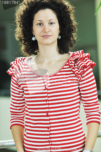 Image of student girl portrait at university campus 