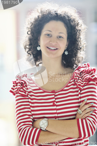 Image of student girl portrait at university campus 