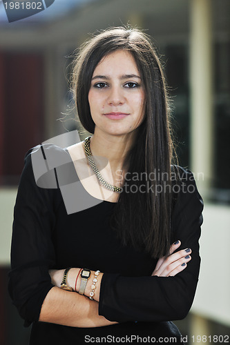 Image of student girl portrait at university campus 