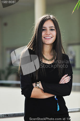 Image of student girl portrait at university campus 
