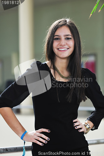 Image of student girl portrait at university campus 