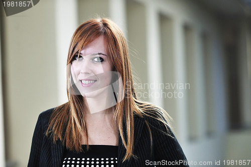 Image of student girl portrait at university campus 