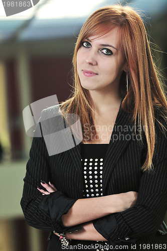 Image of student girl portrait at university campus 