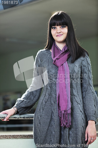 Image of student girl portrait at university campus 