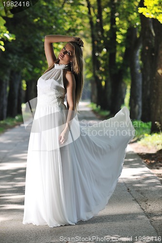 Image of beautiful bride outdoor