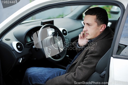 Image of man using car navigation