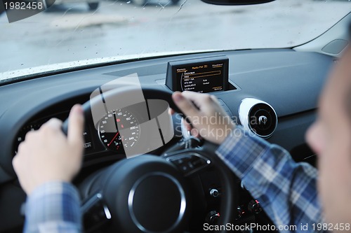 Image of man using car navigation