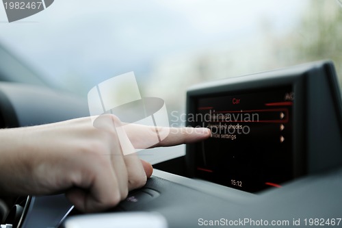 Image of man using car navigation