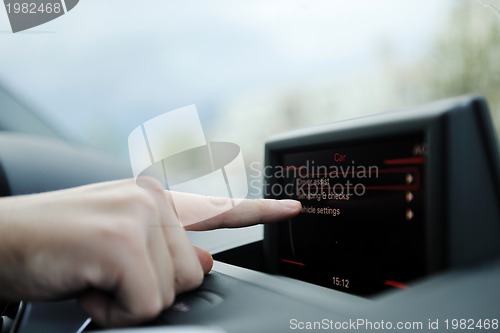 Image of man using car navigation