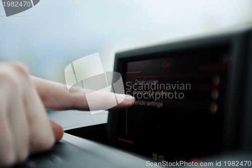 Image of man using car navigation