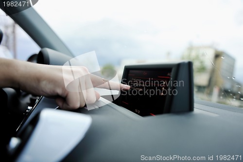 Image of man using car navigation