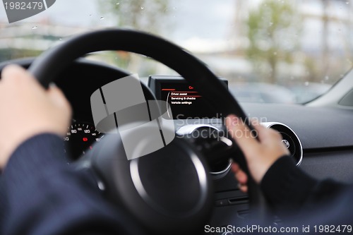 Image of man using car navigation