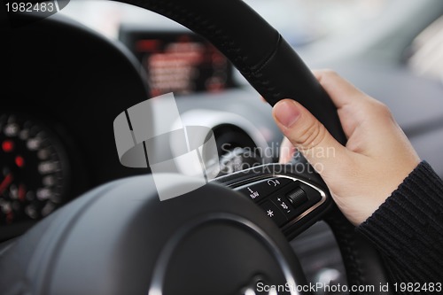 Image of man using car navigation