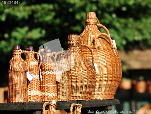 Image of cane furninture and dishes