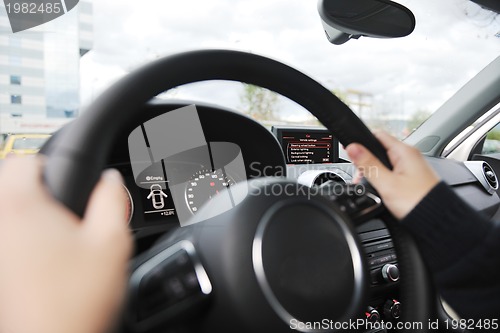 Image of man using car navigation